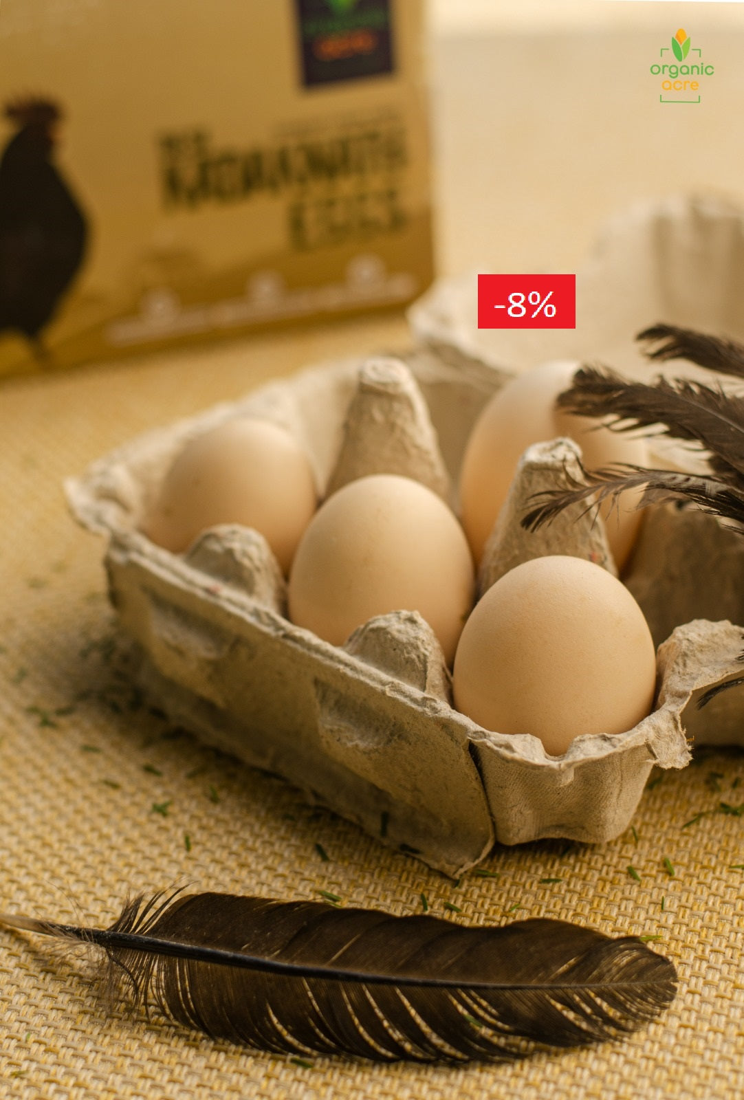 Premium Kadaknath Desi Organic Eggs (3 Box* 6 = 18 Eggs)